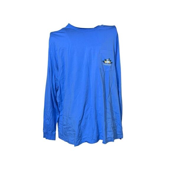 Vineyard Vines Mens Shirt Jingle winter Bells Long Sleeve Pocket Graphic Tee  Po - Picture 1 of 8